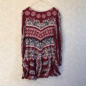 NWOT Free People long sleeve backless dress